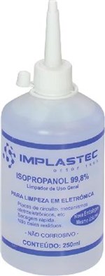 Ficha técnica e caractérísticas do produto Álcool Isopropílico 250ml Com Bico Aplicador