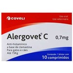 Ficha técnica e caractérísticas do produto Alergovet C 0.7MG -10/Comprimidos - Coveli