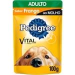 Ficha técnica e caractérísticas do produto Alimento para Cães Sabor Frango ao Molho Sachê Pedigree 100g