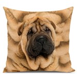 Ficha técnica e caractérísticas do produto Almofada Cachorro SharPei Bege 45x45cm - 429K