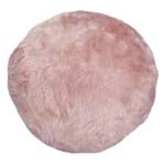 Ficha técnica e caractérísticas do produto Almofada de Pelo Redonda Soft Rosa 40cm