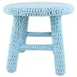 Ficha técnica e caractérísticas do produto Aluguel Banquinho de Crochê Azul Bebê (Azul Bebê)