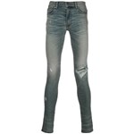 Ficha técnica e caractérísticas do produto Amiri Calça Jeans Skinny Broken Destroyed - Azul