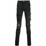 Ficha técnica e caractérísticas do produto AMIRI Calça Jeans Skinny com Destroyed - Preto