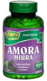 Ficha técnica e caractérísticas do produto Amora Miúra 500mg com 120 Cápsulas - Unilife
