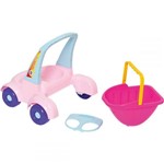 Ficha técnica e caractérísticas do produto Andador - Bebe Passeio Boneca Rosa - Merco Toys