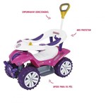 Ficha técnica e caractérísticas do produto Andador Infantil Quadriciclo Biemme Sofy Car Style Rosa 719 com Haste que Controla as Rodas Dianteiras