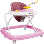 Ficha técnica e caractérísticas do produto Andador Musical 6 Rodas Regulavel Rosa - Styll Baby