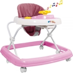 Ficha técnica e caractérísticas do produto Andador - Musical 6 Rodas Regulavel Rosa - Styll Baby