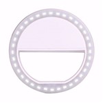 Ficha técnica e caractérísticas do produto Anel Light Ring Led P/ Selfies - Clipe Universal - Branco