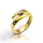 Ficha técnica e caractérísticas do produto Anel Ouro 18k Com Diamantes