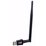Ficha técnica e caractérísticas do produto Antena Receptora Wireless Wifi USB 600 Mbps para Pc