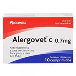 Ficha técnica e caractérísticas do produto Anti-Histamínico Alergovet Coveli 0,7mg C/ 10 Comprimidos