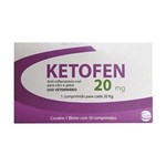 Ficha técnica e caractérísticas do produto Anti-inflamatório Ketofen 20mg 10 Comprimidos