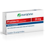 Ficha técnica e caractérísticas do produto Anti-inflamatório Ourofino Prediderm 20mg para Cães - 10 Comprimidos - Ouro Fino