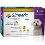 Ficha técnica e caractérísticas do produto Anti-pulgas Simparic 10 Mg - Cães 2,6 a 5Kg - 3 Unidades