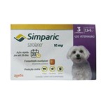 Ficha técnica e caractérísticas do produto Anti Pulgas Simparic 10 Mg para Cães 2,6 a 5 Kg 3 Pipetas