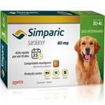 Ficha técnica e caractérísticas do produto Anti-pulgas Simparic 80 Mg - Cães 20,1 a 40Kg - 1 Unidade