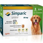 Ficha técnica e caractérísticas do produto Anti-pulgas Simparic 80 Mg - Cães 20,1 a 40Kg - 3 Unidades