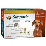 Ficha técnica e caractérísticas do produto Anti Pulgas Zoetis Simparic 20 Mg para Cães 5,1 a 10 Kg - 1 Comprimidos