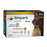 Ficha técnica e caractérísticas do produto Anti Pulgas Zoetis Simparic 120 Mg para Cães 40,1 Á 60 Kg