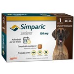 Ficha técnica e caractérísticas do produto Anti Pulgas Zoetis Simparic 120 Mg para Cães 40 a 60 Kg 1CP
