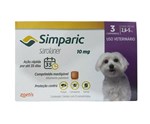 Ficha técnica e caractérísticas do produto Anti Pulgas Zoetis Simparic 10 Mg para Cães 2,6 a 5 Kg - 3 Comprimidos