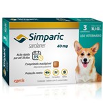 Ficha técnica e caractérísticas do produto Anti-pulgas Simparic 40 Mg - Cães 10,1 a 20 Kg - 3 Unidades