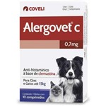 Ficha técnica e caractérísticas do produto Antialérgico Alergovet C 0,7 Mg - 10 Comprimidos - Coveli