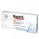 Ficha técnica e caractérísticas do produto Antibiótico Baytril Flavour Bayer 50 Mg 10 Comprimidos