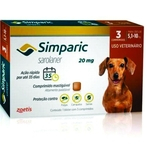 Ficha técnica e caractérísticas do produto Antipulga Simparic 20 mg Cães 5 A 10 kg - 3 Comprimidos