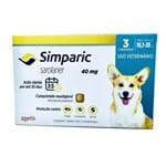 Ficha técnica e caractérísticas do produto Antipulga Simparic Zoetis 40Mg Cães 10,1 a 20Kg 3 Comprimidos