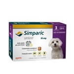 Ficha técnica e caractérísticas do produto Antipulgas Cães Simparic 10mg 2,6 à 5kg Zoetis 3 Comprimidos
