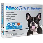 Ficha técnica e caractérísticas do produto Antipulgas e Carrapatos NexGard 28,3mg para Cães de 4 a 10kg - 3 Comprimidos