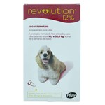 Antipulgas e Carrapatos Revolution Zoetis 12% 1ml para Cães 10,1kg a 20kg