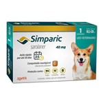 Ficha técnica e caractérísticas do produto Antipulgas e Carrapatos Simparic para Cães 10 a 20 Kg - 1 Comprimido - Zoetis