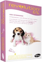Ficha técnica e caractérísticas do produto Antipulgas Revolution 6 0,25ml para Cães e Gatos Filhotes Até 2.5 Kg - Zoetis