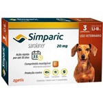 Ficha técnica e caractérísticas do produto Antipulgas Simparic 20 Mg Cães 5,1 a 10 Kg - 3 Comprimidos