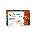Ficha técnica e caractérísticas do produto Antipulgas Simparic 20 mg para cães 5,1 a 10 kg - Zoetis