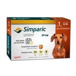 Ficha técnica e caractérísticas do produto Antipulgas Simparic 20 Mg para Cães de 5,1 a 10kg Zoetis - 1 Comprimido