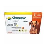 Ficha técnica e caractérísticas do produto Antipulgas Simparic 20 Mg para Cães de 5,1 a 10kg Zoetis - 3 Comprimidos