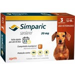 Antipulgas Simparic 20 Mg para Cães Entre 5,1 a 10 Kg Cx C/ 3 Comprimidos Zoetis Validade 03/21