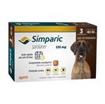 Ficha técnica e caractérísticas do produto Antipulgas Simparic 120 Mg para Cães 40,1 a 60 Kg com 3 Comprimidos - Zoetis