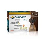 Ficha técnica e caractérísticas do produto Antipulgas Simparic 120 Mg para Cães 40,1 a 60 Kg - Zoetis 3 Comprimidos