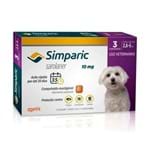 Ficha técnica e caractérísticas do produto Antipulgas Simparic 10 Mg para Cães 2,6 a 5kg Zoetis - 3 Comprimidos