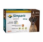 Ficha técnica e caractérísticas do produto Antipulgas Simparic 120 Mg para Cães de 40,1 à 60 Kg - 03 Comprimidos - Zoetis