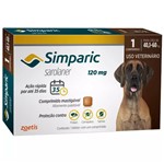 Ficha técnica e caractérísticas do produto Antipulgas Simparic 120 Mg para Cães de 40,1 à 60 Kg - 01 Comprimido - Zoetis