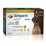 Ficha técnica e caractérísticas do produto Antipulgas Simparic 120mg Cães 40-60 Kg - 3 Comprimidos - Zoetis