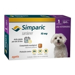 Ficha técnica e caractérísticas do produto Antipulgas Simparic 10mg - Cães De 2,6 A 5kg - 1 Comprimido