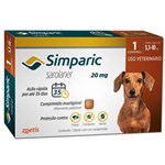 Ficha técnica e caractérísticas do produto Antipulgas Zoetis Simparic 20 Mg para Cães 5,1 a 10 Kg - 1 Comprimidos